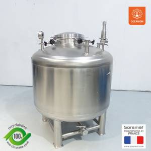 1000 L FISCHER Cuve inox simple enveloppe pressurisable 