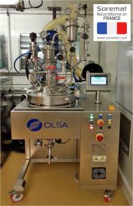 20 L OLSA Cuve de fabrication avec homogénéiseur type défloculeuse  pour produits pâteux type crèmes et gels Maxilab 20L