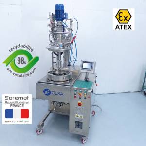 20 L OLSA MAXILAB Cuve ATEX de fabrication avec homogénéiseur pour produits pâteux type crèmes et gels 