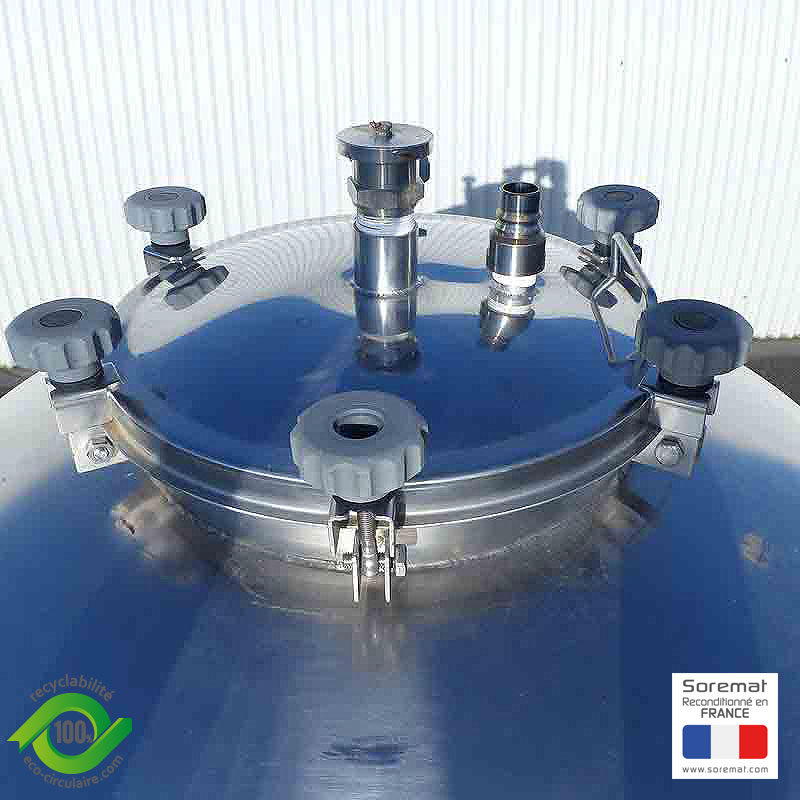 couvercle avec cavalier de serrage