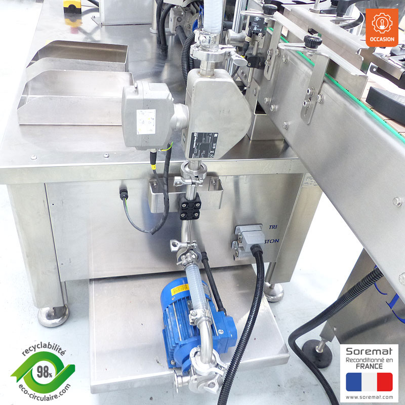 CDA  Ligne de remplissage liquide + visseuse + étiqueteuse