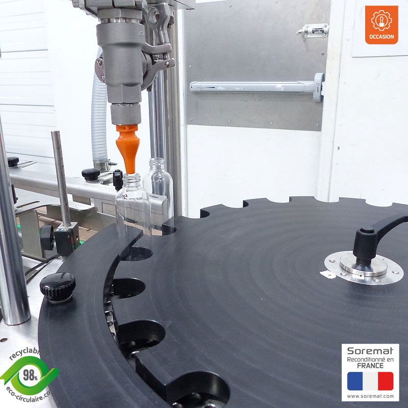 CDA  Ligne de remplissage liquide + visseuse + étiqueteuse-soremat