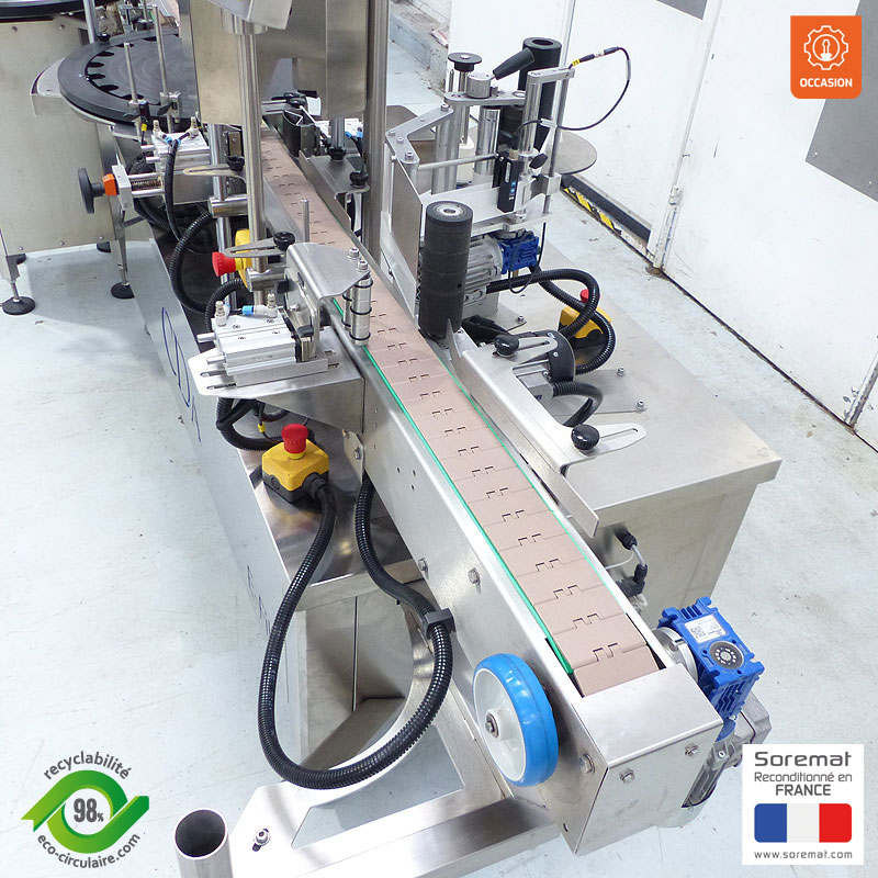 CDA  Ligne de remplissage liquide + visseuse + étiqueteuse - soremat