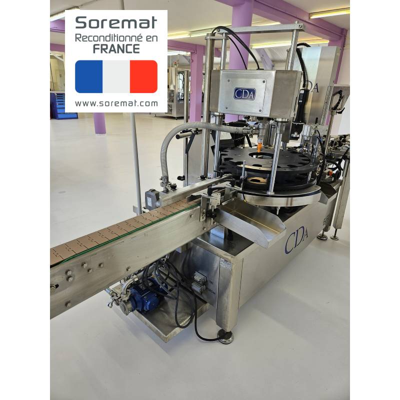 CDA  Ligne de remplissage liquide + visseuse + étiqueteuse - soremat