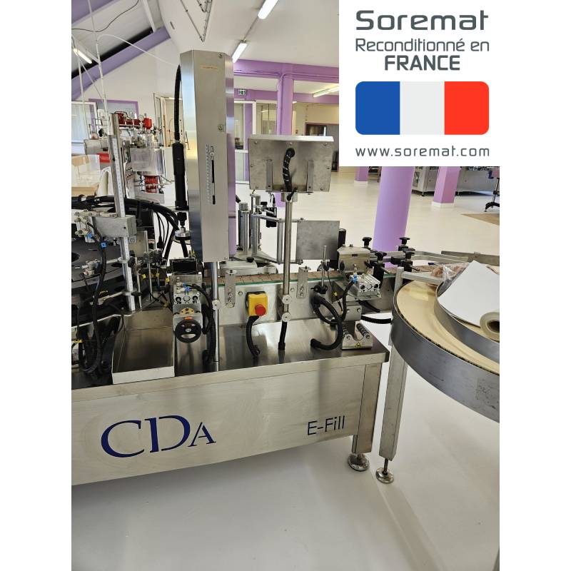 CDA  Ligne de remplissage liquide + visseuse + étiqueteuse - soremat